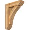 Ekena Millwork Thorton Slat Rough Sawn Bracket w/ Offset Brace, Western Red Cedar, 8"W x 28"D x 36"H BKT0806X28X36THR06RWR - alternate 1
